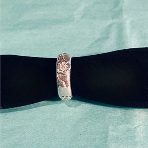 Tiffany & Co. Nature Rose Silver Ring - Size 5.5